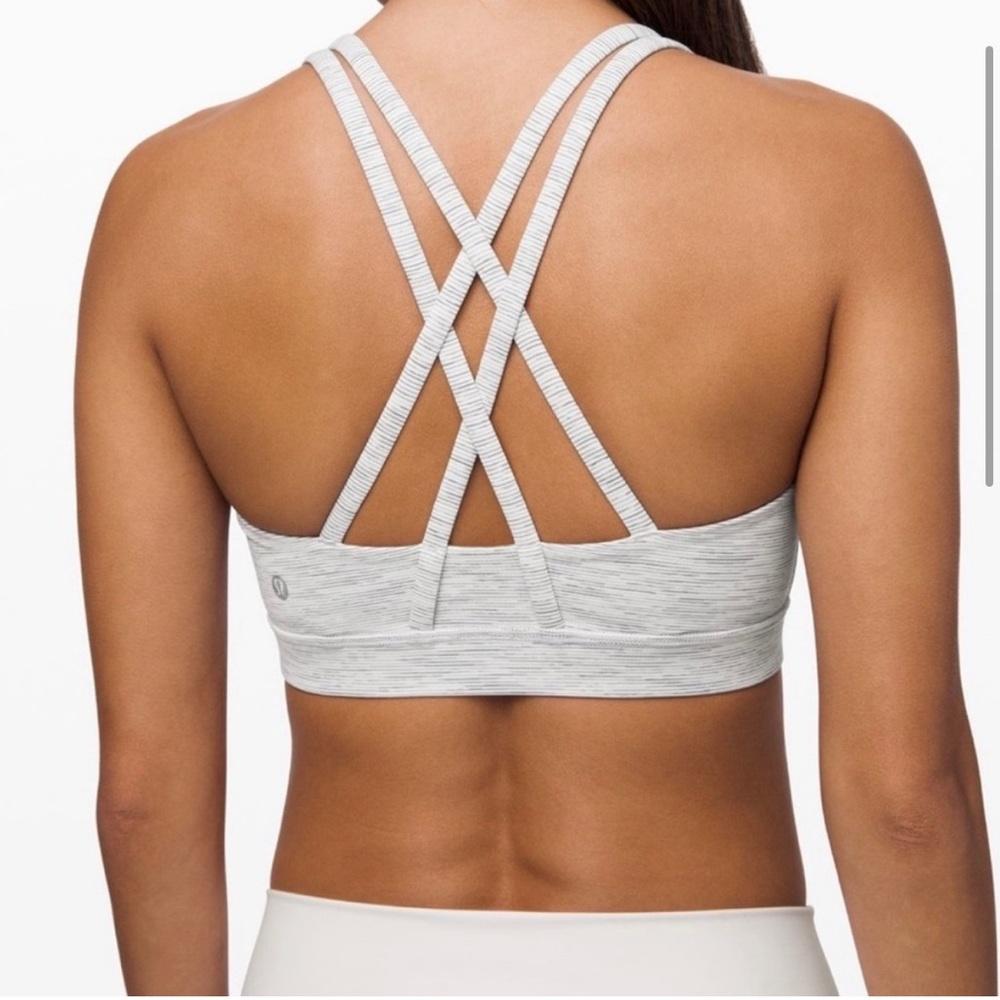 Lululemon White-Gray Energy Bra